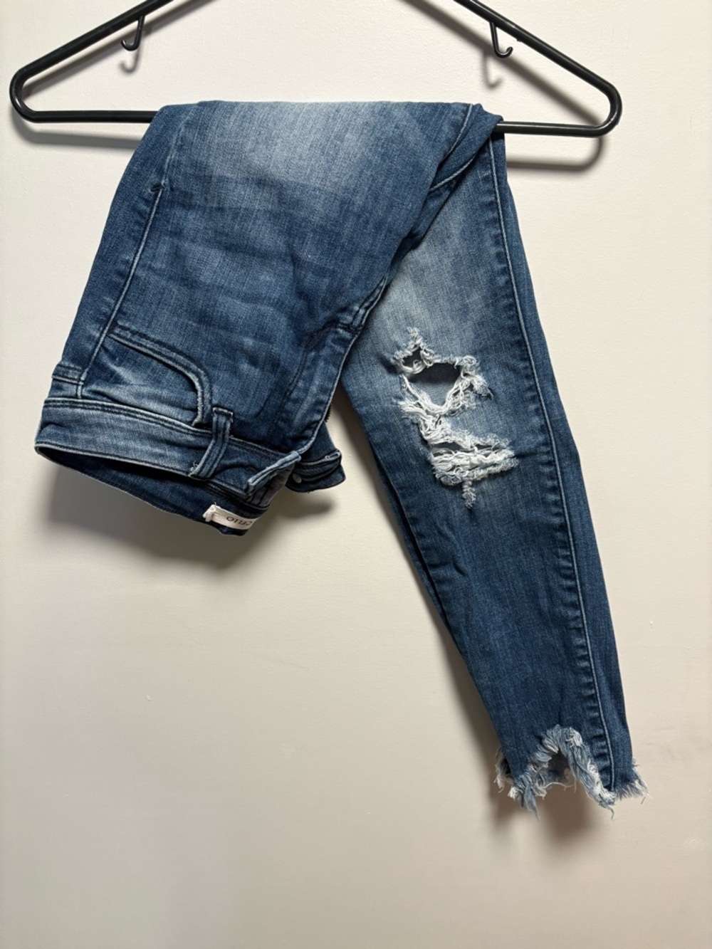 Cello Women’s Distressed Blue Skinny Jeans